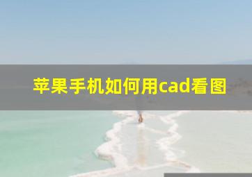 苹果手机如何用cad看图