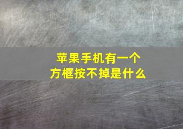 苹果手机有一个方框按不掉是什么