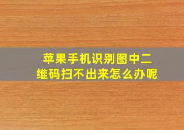 苹果手机识别图中二维码扫不出来怎么办呢