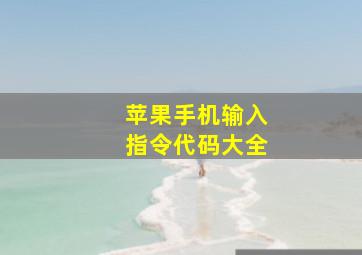 苹果手机输入指令代码大全