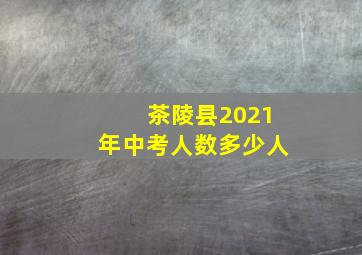 茶陵县2021年中考人数多少人