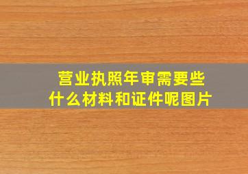 营业执照年审需要些什么材料和证件呢图片