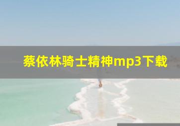 蔡依林骑士精神mp3下载