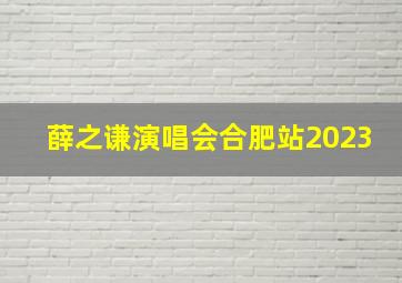 薛之谦演唱会合肥站2023