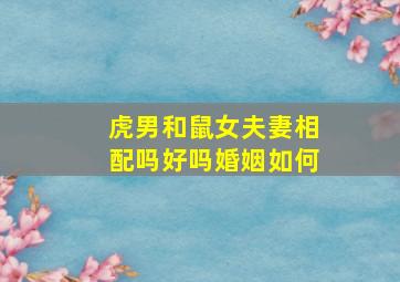 虎男和鼠女夫妻相配吗好吗婚姻如何