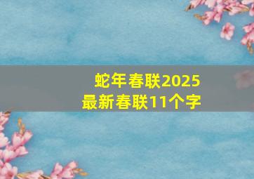 蛇年春联2025最新春联11个字