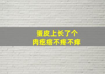 蛋皮上长了个肉疙瘩不疼不痒