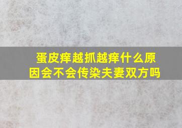 蛋皮痒越抓越痒什么原因会不会传染夫妻双方吗