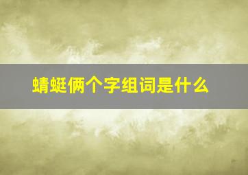 蜻蜓俩个字组词是什么