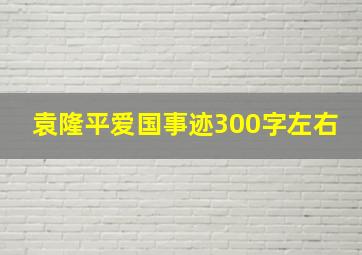 袁隆平爱国事迹300字左右