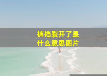 裤裆裂开了是什么意思图片