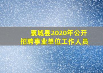 襄城县2020年公开招聘事业单位工作人员