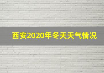 西安2020年冬天天气情况