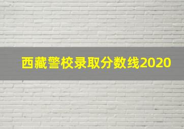 西藏警校录取分数线2020