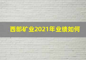 西部矿业2021年业绩如何