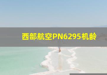 西部航空PN6295机龄