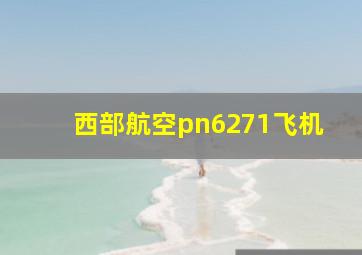 西部航空pn6271飞机