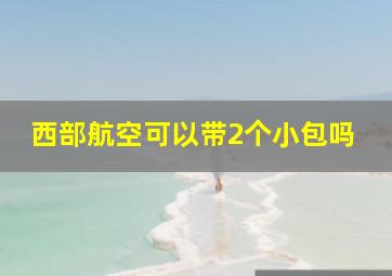 西部航空可以带2个小包吗