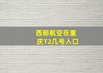 西部航空在重庆T2几号入口