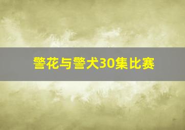 警花与警犬30集比赛