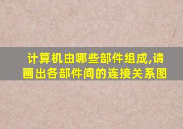 计算机由哪些部件组成,请画出各部件间的连接关系图