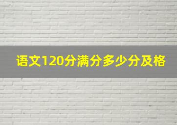 语文120分满分多少分及格