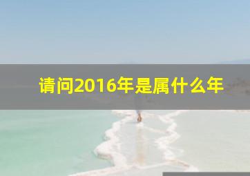 请问2016年是属什么年