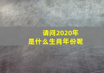 请问2020年是什么生肖年份呢