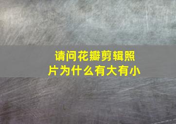 请问花瓣剪辑照片为什么有大有小