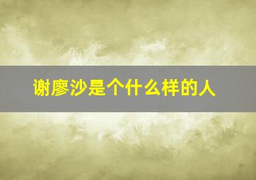 谢廖沙是个什么样的人