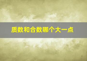 质数和合数哪个大一点