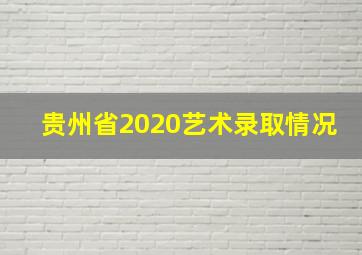 贵州省2020艺术录取情况