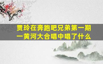 贾玲在奔跑吧兄弟第一期一黄河大合唱中唱了什么