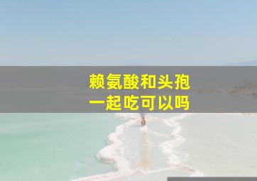 赖氨酸和头孢一起吃可以吗