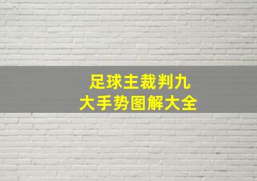 足球主裁判九大手势图解大全