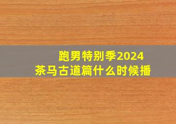 跑男特别季2024茶马古道篇什么时候播