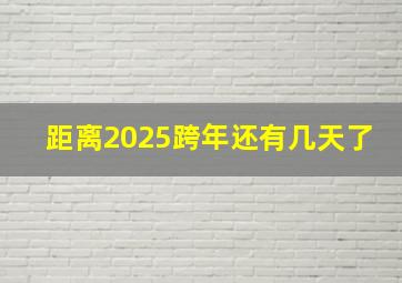 距离2025跨年还有几天了