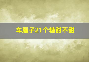 车厘子21个糖甜不甜