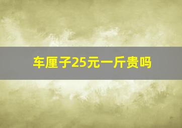 车厘子25元一斤贵吗