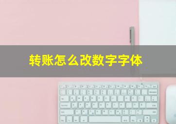 转账怎么改数字字体