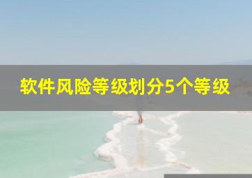 软件风险等级划分5个等级