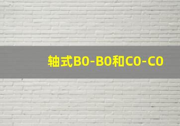 轴式B0-B0和C0-C0