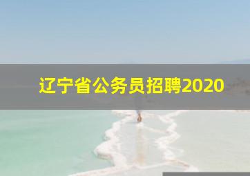 辽宁省公务员招聘2020