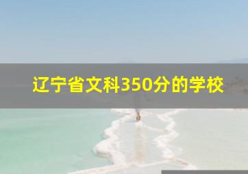 辽宁省文科350分的学校