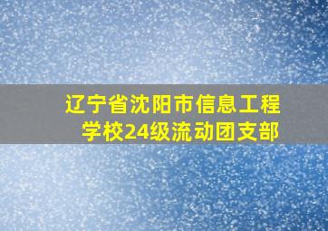 辽宁省沈阳市信息工程学校24级流动团支部