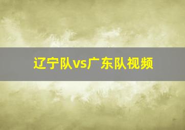 辽宁队vs广东队视频