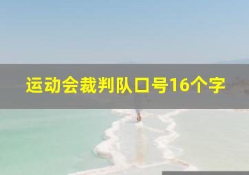 运动会裁判队口号16个字