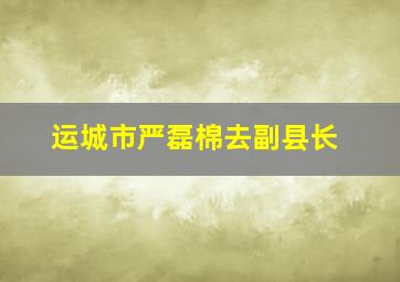 运城市严磊棉去副县长