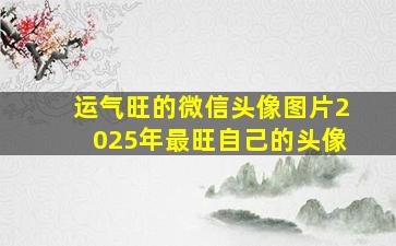 运气旺的微信头像图片2025年最旺自己的头像