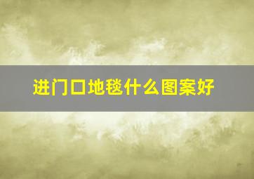 进门口地毯什么图案好